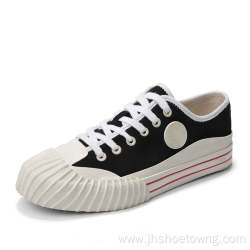 Men Casual White low top canvas shoes